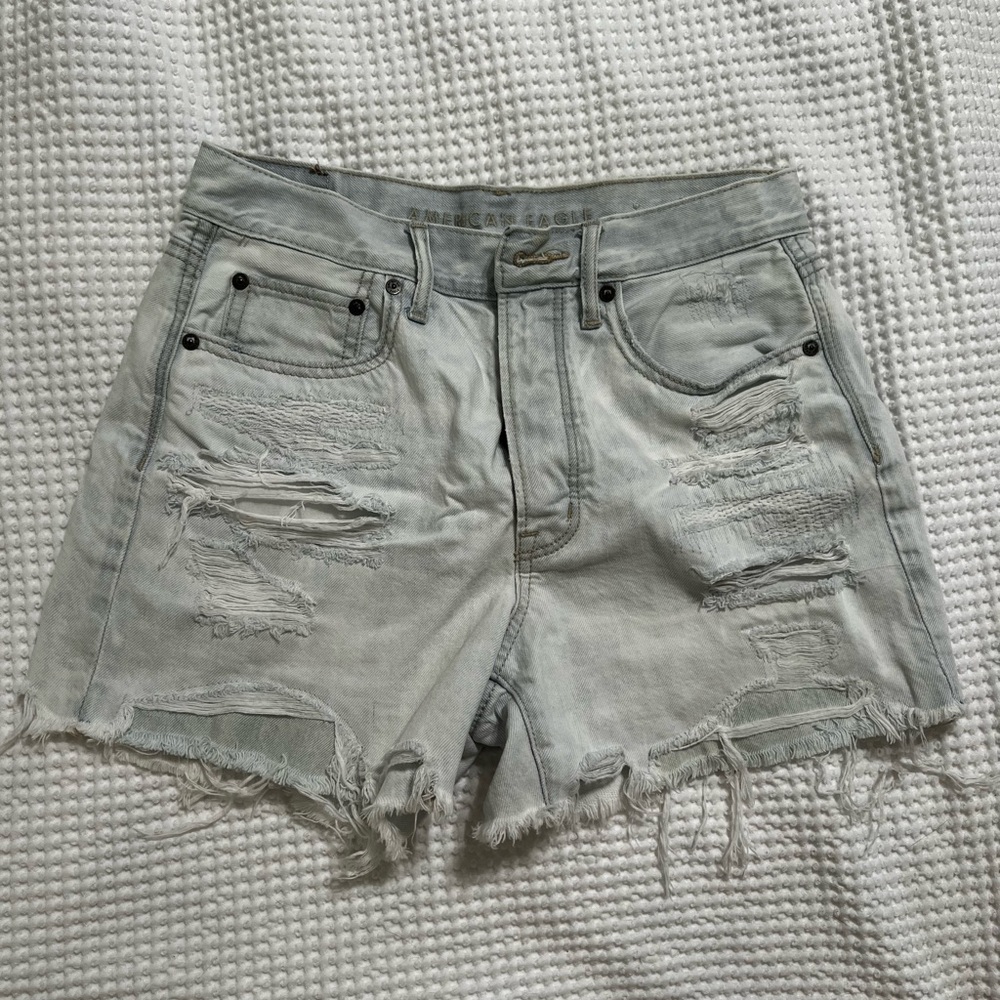 Distressed American Eagle denim shorts